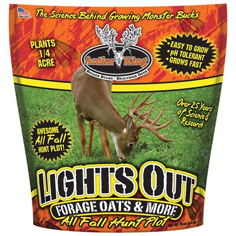 Antler king - ANTLER KING: Bigger Bucks - Healthier Deer. The Leader in Wildlife Nutrition Products, Food Plots, Minerals and Attractants SOUTHERN GREENS 8 LB BAG FOOD PLOT SEED: The all-season drought and cold tolerant blend includes plant varieties that are palatable from early bow season to late gun season